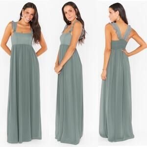 show me your mumu june maxi dress deep sage chiffon women plus xxlarge xxl